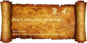 Martinovics Andrea névjegykártya